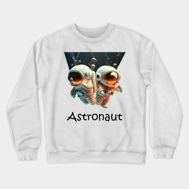 Ufos astronauts underwater Crewneck Sweatshirt by Kileykite 